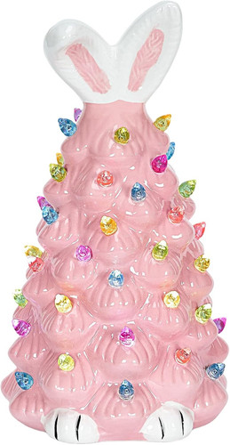 Cute ceramic easter tree - tree, bunny