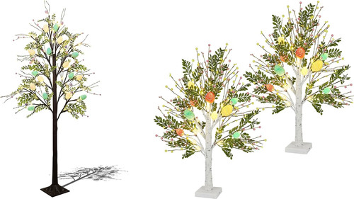 Lighted birch easter egg - birch,