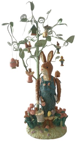 Vtg easter bunny tree - bunny, w/