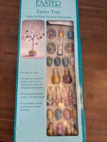 New vtg wooden easter tree - wooden,