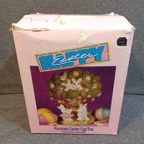 Porcelain easter egg tree pink - porcelain,