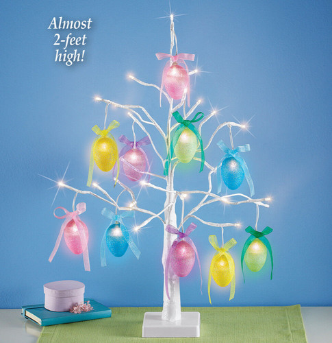 Lighted easter egg - easter, tree
